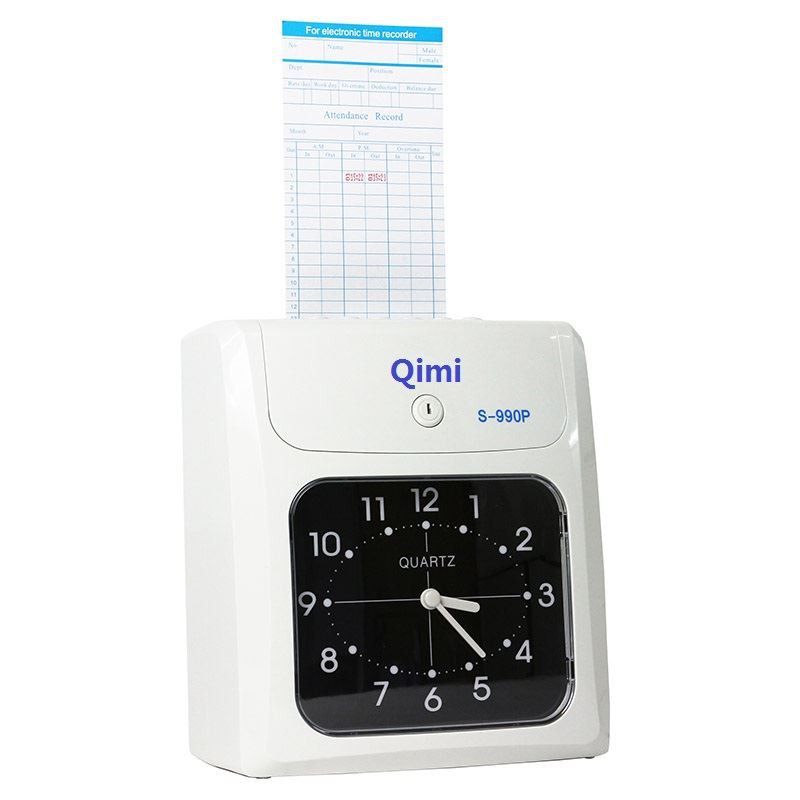 työntekijän kello sisään- ja uloskirjautumista varten